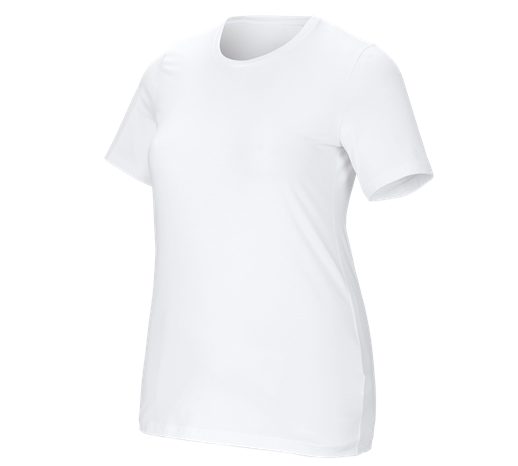 e.s. T-Shirt cotton stretch, Damen, plus fit