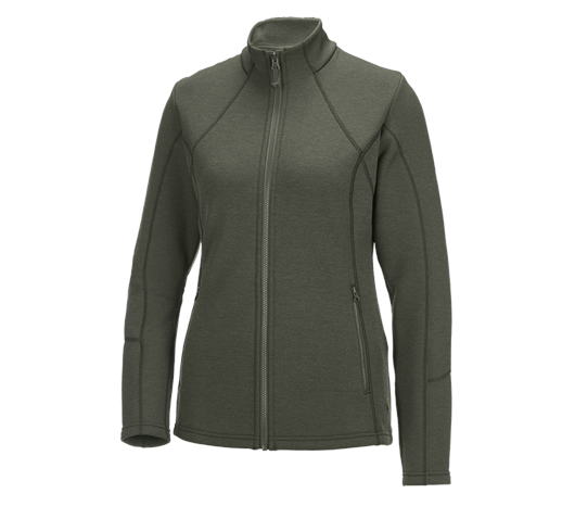 e.s. Funktions Sweatjacke melange, Damen