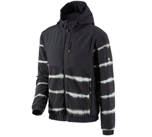 Hybrid Kapuzenfleecejacke tie-dye e.s.motion ten